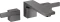 Hansgrohe AXOR Edge 3-Loch Waschtischarmatur Unterputz für Wandmontage mit Auslauf 190 mm und Push-Open Ablaufgarnitur diamantschliff polished black chrome Vorschaubild