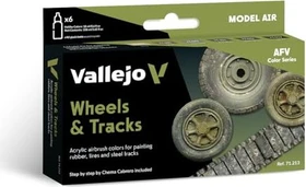 Vallejo Model Air Wheels & Tracks Farbset, 6-tlg.
