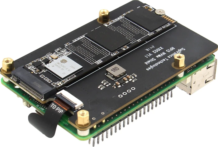 Geekworm X1002 PCIe auf M.2 Key-M NVMe Adapter-Board, M.2 M-Key 2230/2242/2260/2280 NVMe Slot für Raspberry Pi 5