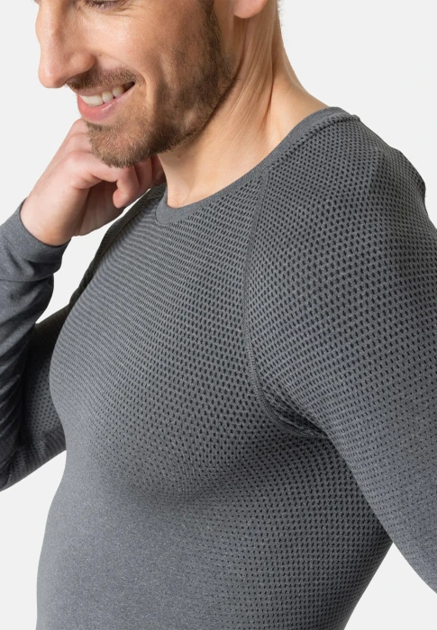 Odlo Performance Light Baselayer Funktionsshirt langarm grey melange (Herren)
