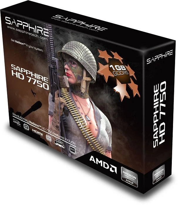Sapphire Radeon HD 7750, 1GB GDDR5, DVI, HDMI, DP, lite retail