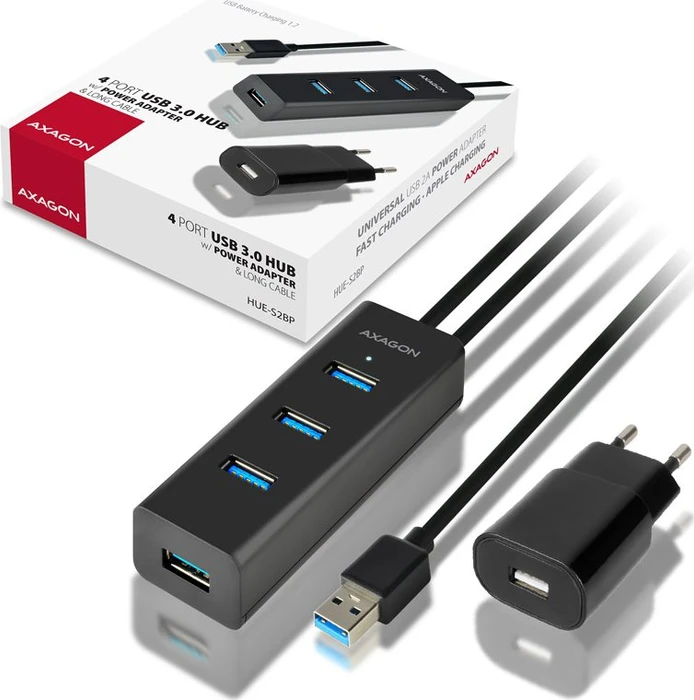 Axagon USB-Hub, 4x USB-A 3.0, USB-A 3.0 [Stecker]