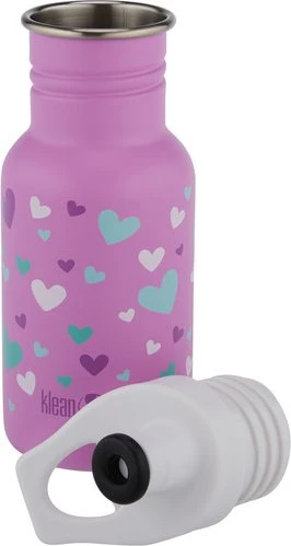 Klean Kanteen Kid Classic Sport Cap Trinkflasche 355ml orchid hearts