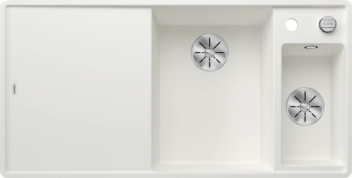 Blanco Axia III 6 S-F InFino Becken rechts mit Ablauffernbedienung weiß inkl. Glasschneidebrett