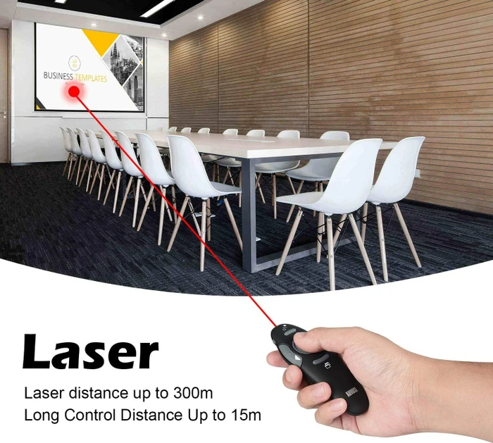 August LP205R Presenter mit Laserpointer schwarz, USB-A