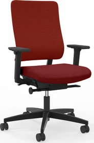 Viasit Drumback Creation Bürostuhl schwarz, Bezug weinrot