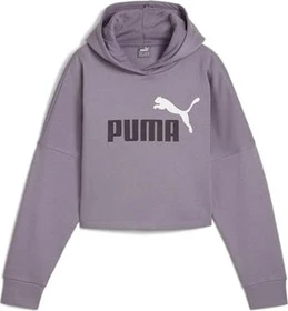 Puma Essentials Logo Cropped Hoodie pale plum (Junior)