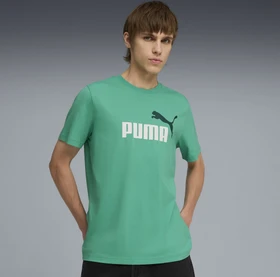 Puma Essentials 2 Colour No. 1 Logo T-Shirt kurzarm vibrant green (Herren)
