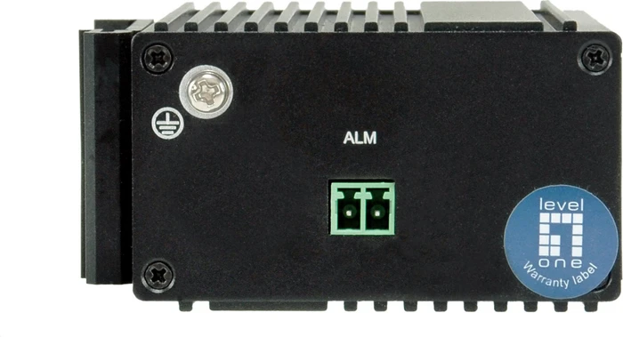 LevelOne IGP Industrial Railmount Gigabit Switch, 2x RJ-45, 1x SFP, 30W PoE+ PD