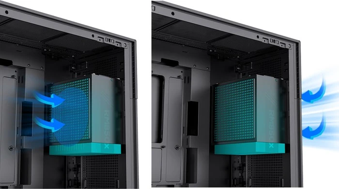 Jonsbo D31 Mesh Screen Black, schwarz, Glasfenster