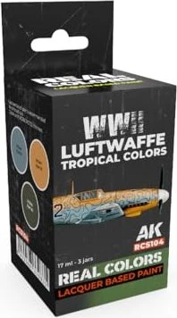 AK-Interactive 2nd Gen Real Colors WWII Luftwaffe Tropical Colors Farbset, 3-tlg.