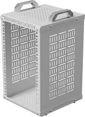 Lanberg Open Rack Series OR10 10" Open Frame Rack 9HE, 4-Pfosten, Flat Pack, IP20, RAL 7035, 300mm tief
