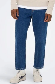 ONLY & SONS Cropped Avi Beam Jeans dark blue (Herren)