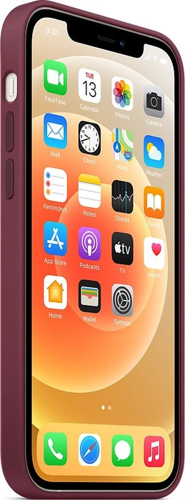 Apple Silikon Case mit MagSafe für iPhone 12/iPhone 12 Pro Pflaume