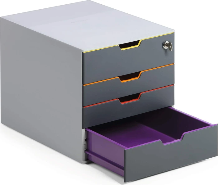 Durable Varicolor Safe Schubladenbox, 4 Schubladen, grau (760627) – Bild 5 von 10