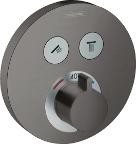 Hansgrohe ShowerSelect S Thermostat Unterputz für 2 Verbraucher brushed black chrome