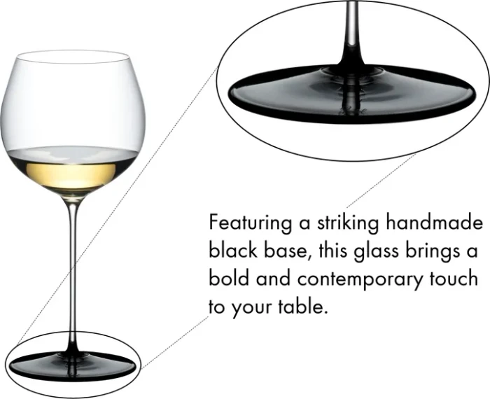 Riedel Fatto A Mano Black Tie Chardonnay Weißweinglas