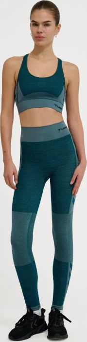hummel CLEA Seamless Tight Hose lang dark sea (Damen)