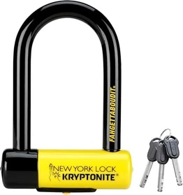 Kryptonite New-U New York Fahgettaboudit Mini Bügelschloss, Schlüssel