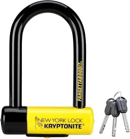 Kryptonite New-U New York Fahgettaboudit Mini Bügelschloss, Schlüssel