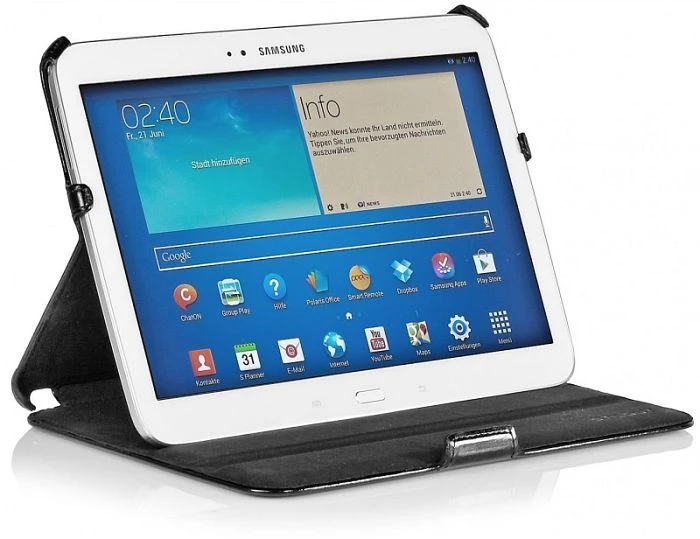 Stilgut UltraSlim Case/Stand für Samsung Galaxy Tab 3 10.1 schwarz/vintage