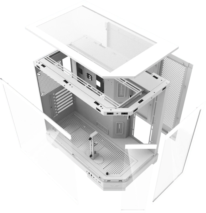 DarkFlash DQX90 White, Glasfenster