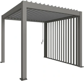 Biohort Lamellenseitenwand für Pergola 3.5m quarzgrau-metallic
