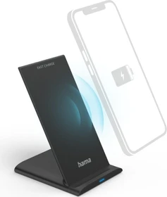 Hama Wireless Charger QI-FC10S 10 W kabelloses Smartphone-Ladepad schwarz