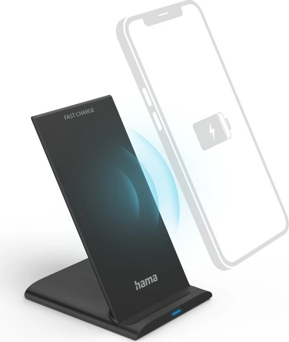 Hama Wireless Charger QI-FC10S 10 W kabelloses Smartphone-Ladepad schwarz