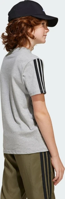 adidas Essentials T-Shirt kurzarm medium grey heather/black (Junior)