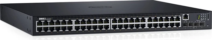 Dell EMC Networking N Series PowerSwitch N1500 Rackmount Gigabit Managed Switch, 48x RJ-45, 4x SFP+, 570W PoE+