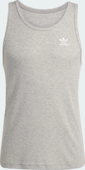 adidas Trefoil Essentials Shirt ärmellos medium grey heather/white (Herren)