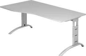 Hammerbacher Ergonomic Plus F-Serie FS18/5 Schreibtisch 180x100cm grau/silber