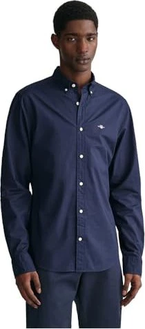 Gant Slim Fit Classic Popeline Hemd langarm marine (Herren)