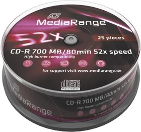 MediaRange CD-R 80min/700MB, 52x, 25er Spindel