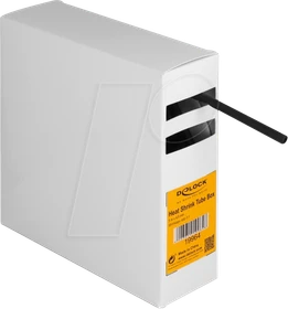 DeLOCK Schrumpfschlauch Box, mit Innenkleber, Schrumpfungsrate 3:1, 4.8mm, 5m, schwarz