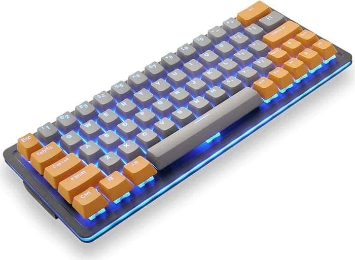 Mountain Mineral Keycap Set, Kunststoff (PBT) Double-Shot, orange/grau, 113 Tasten (104+9), ANSI-US