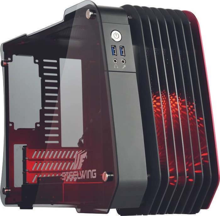 Enermax Steelwing Dynamic Red rot, Glasfenster