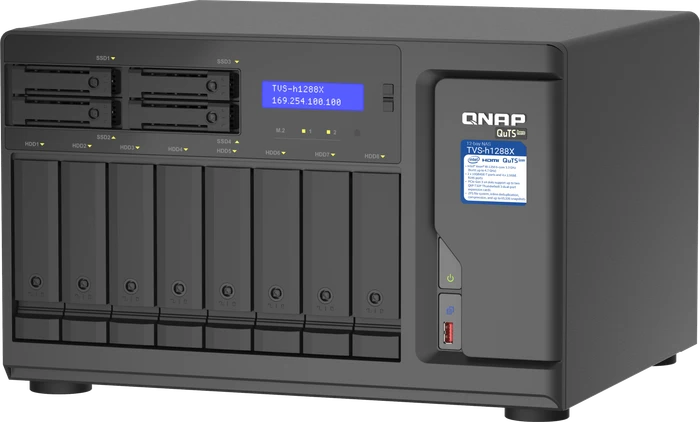 QNAP QuTS hero TVS-h1288X-W1250-16G, 16GB RAM ECC, 2x RJ-45 10GBase-T, 4x RJ-45 2.5GBase-T