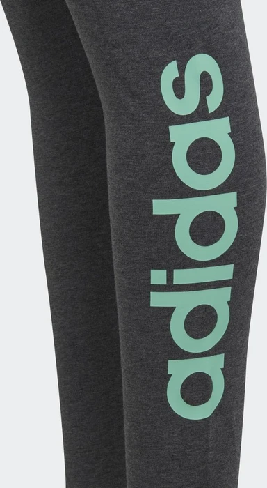 adidas Essentials Linear Logo Cotton Hose lang dark grey heather/easy green (Junior)