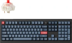 Keychron V6 Max, Carbon Black, 100% Fullsize, LEDs RGB, hot-swap, Gateron Jupiter RED, USB/Bluetooth, US (V6M-D1-US)