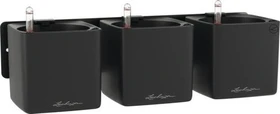 Lechuza Green Wall Home Kit Glossy Blumentopf-Set anthrazit hochglanz, 3 Stück
