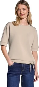 Street One Silk-Look T-Shirt kurzarm cotton beige (Damen)