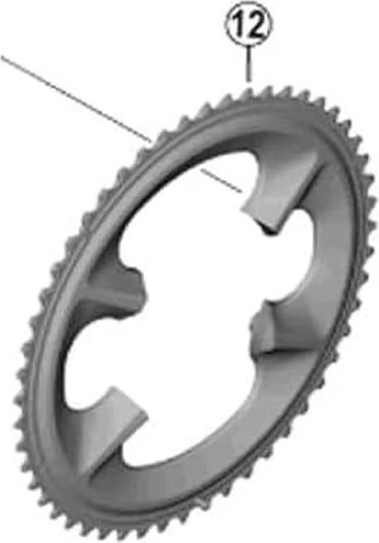 Shimano Dura-Ace FC-R9200 54 Zähne Kettenblatt