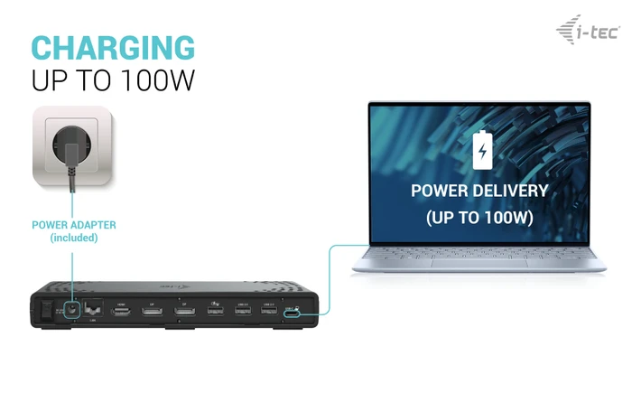 i-tec USB-C Triple Display Docking Station Gen 2 + Power Delivery 100W, USB-C 3.1 [Buchse]