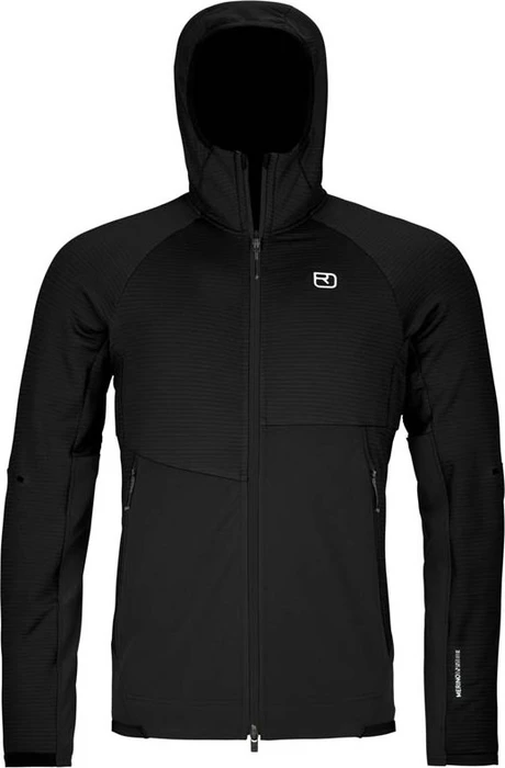 Ortovox Fleece Rib Hoody Funktionsjacke black raven (Herren)