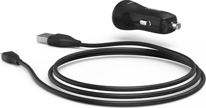 Hama Auto-Schnellladegerät mit Ladekabel Micro-USB QC 19.5W 1.5m schwarz