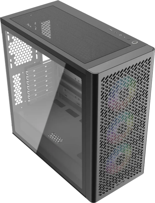Cooler Master Elite 502 Black, Glasfenster