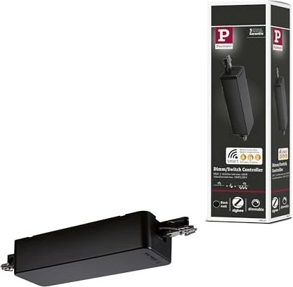 Paulmann URail Schienensystem-Komponente Dimm/Switch Adapter Smart Home Zigbee 3.0 schwarz matt