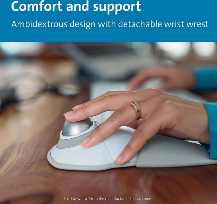 Kensington Orbit Wireless Trackball mit Scroll Ring weiß, Bluetooth